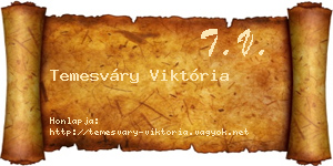 Temesváry Viktória névjegykártya